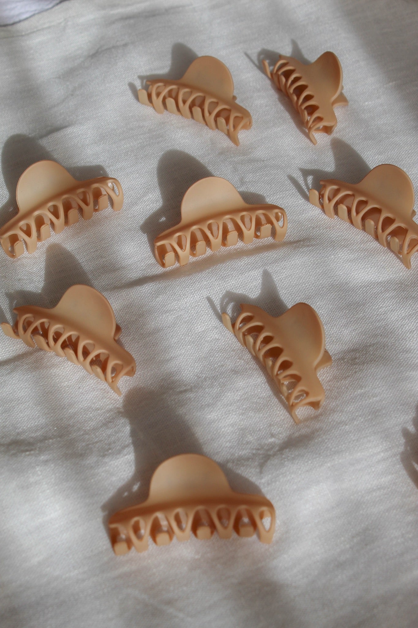 petites pinces beiges cheveux