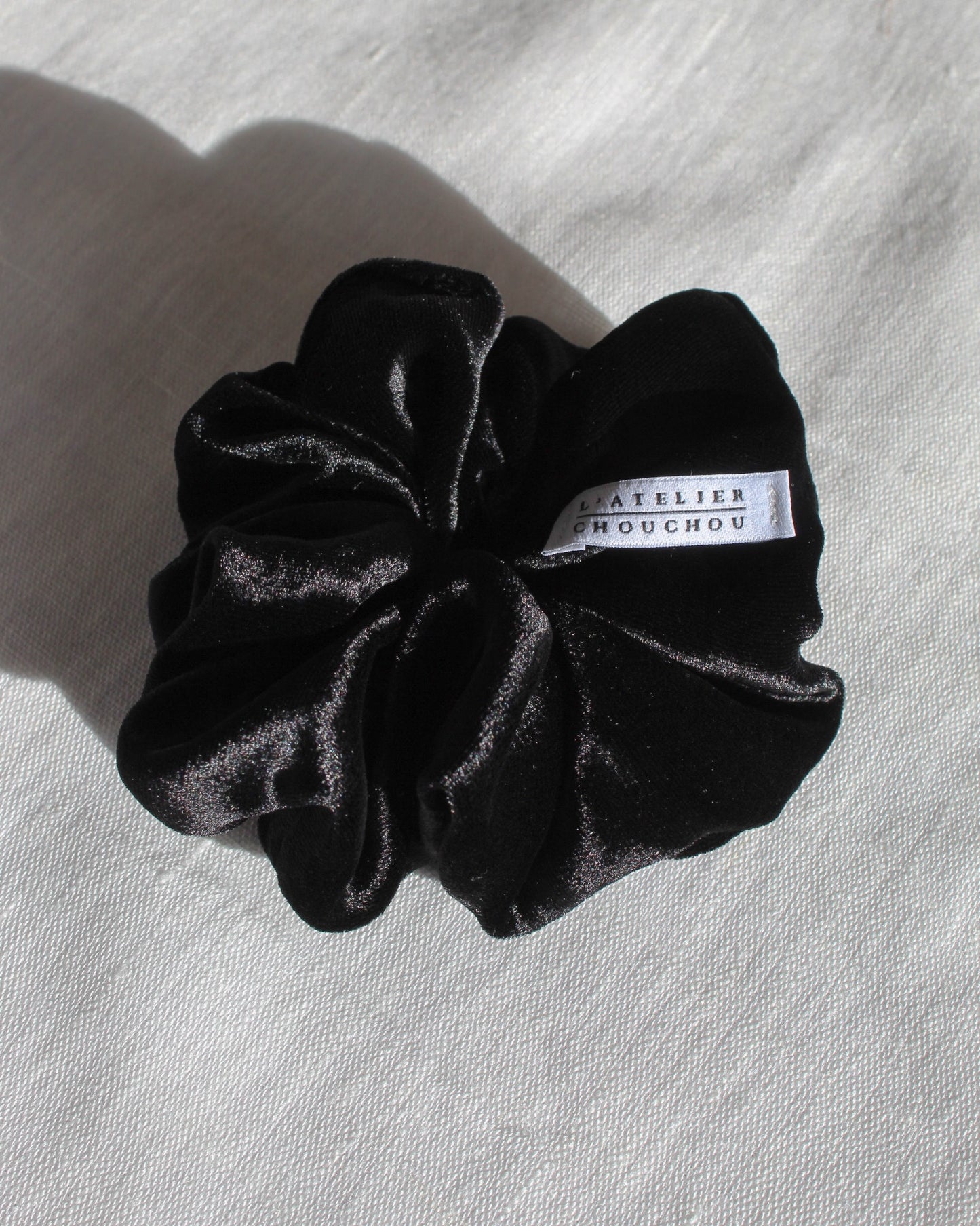 chouchou cheveux noir velours