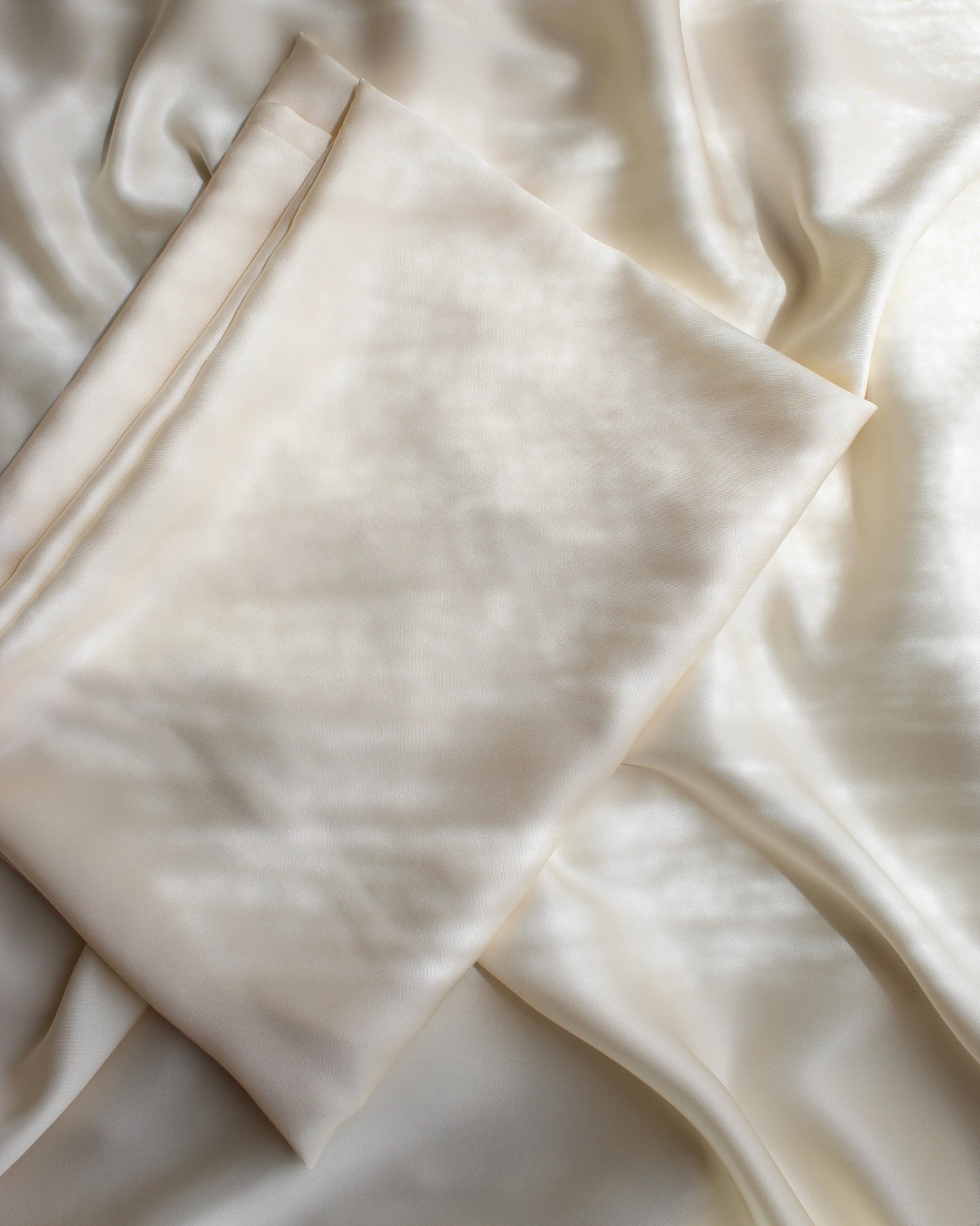 CREAM SILK SATIN PILLOWCASE