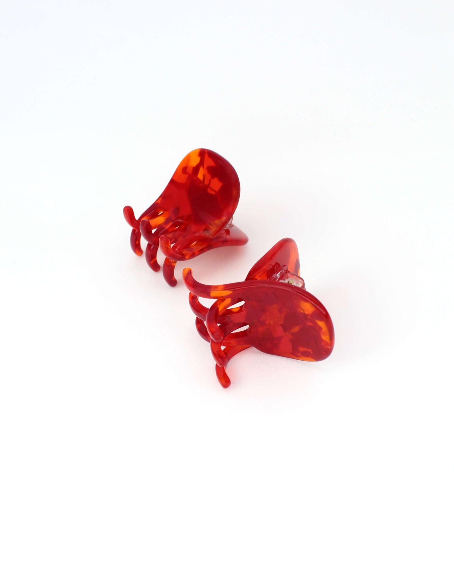 DUO SMALL RED CLIPS - HANDMADE